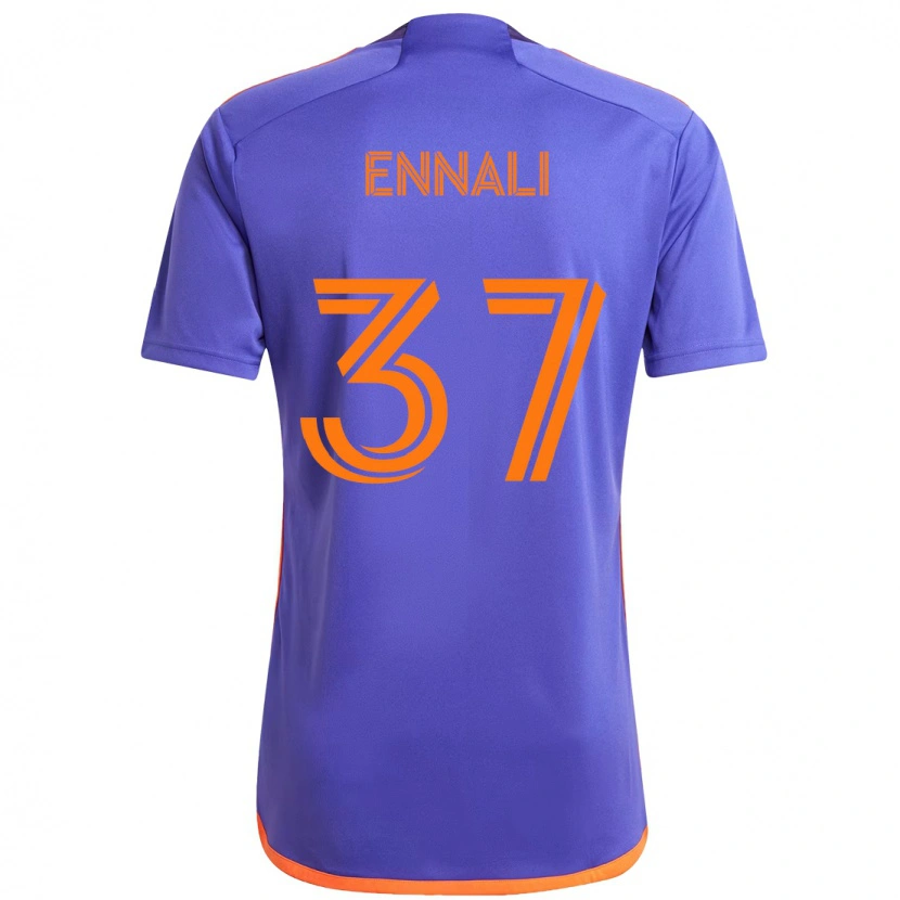 Danxen Kinder Lawrence Ennali #37 Lila Orange Auswärtstrikot Trikot 2025/26 T-Shirt