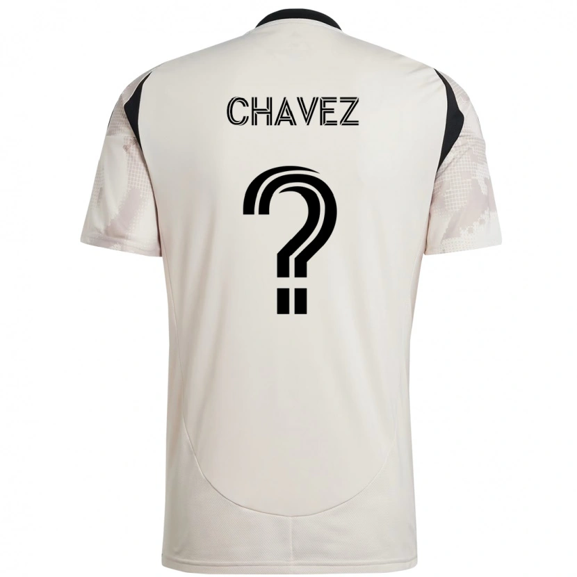 Danxen Kinder Sebasthian Chavez #0 Beige Schwarz Auswärtstrikot Trikot 2025/26 T-Shirt