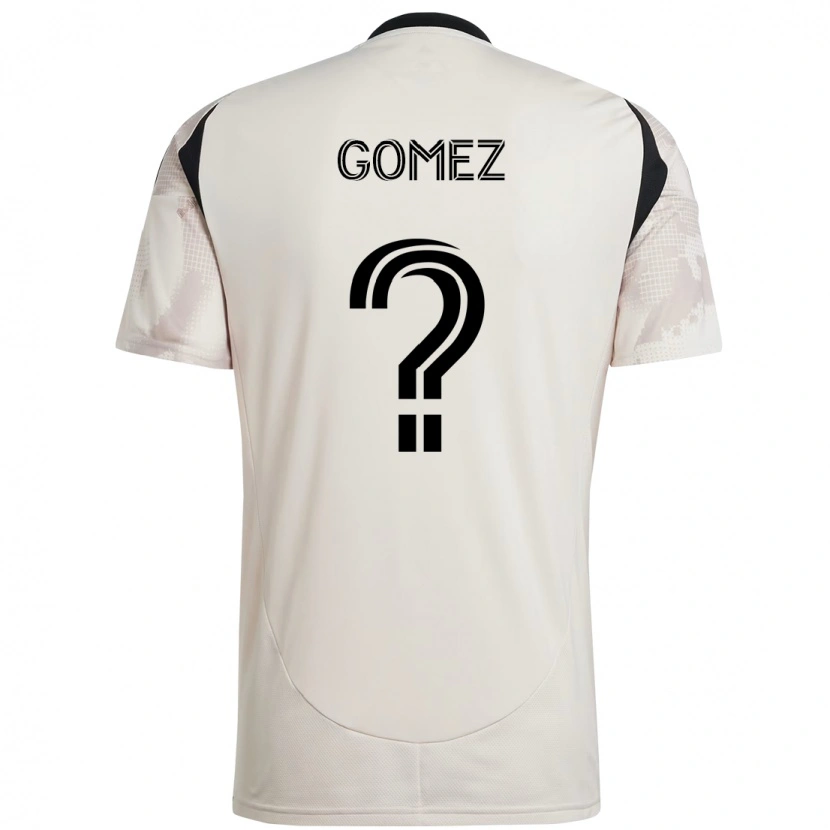 Danxen Kinder Alex Gomez #0 Beige Schwarz Auswärtstrikot Trikot 2025/26 T-Shirt