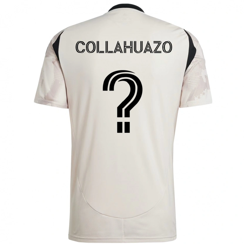 Danxen Kinder Jair Collahuazo #0 Beige Schwarz Auswärtstrikot Trikot 2025/26 T-Shirt
