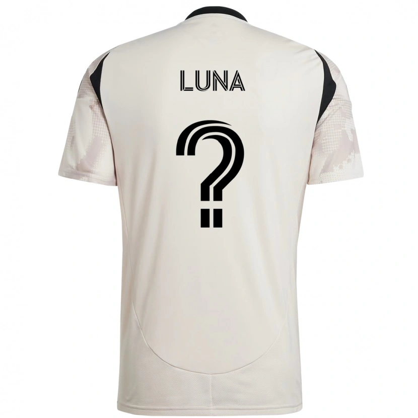 Danxen Kinder Erick Luna #0 Beige Schwarz Auswärtstrikot Trikot 2025/26 T-Shirt
