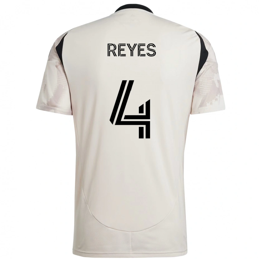 Danxen Kinder Andrés Reyes #4 Beige Schwarz Auswärtstrikot Trikot 2025/26 T-Shirt