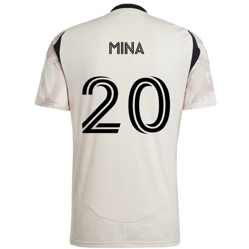 Danxen Kinder Juan Mina #20 Beige Schwarz Auswärtstrikot Trikot 2025/26 T-Shirt