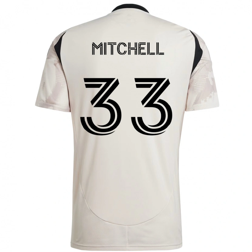 Danxen Kinder Roald Mitchell #33 Beige Schwarz Auswärtstrikot Trikot 2025/26 T-Shirt