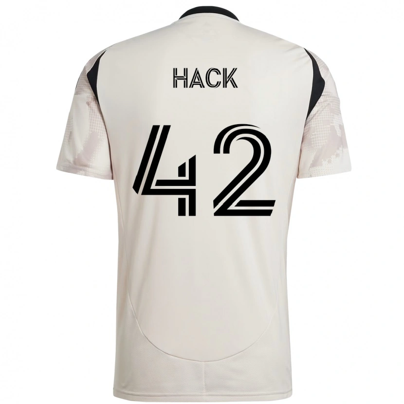 Danxen Kinder Alexander Hack #42 Beige Schwarz Auswärtstrikot Trikot 2025/26 T-Shirt