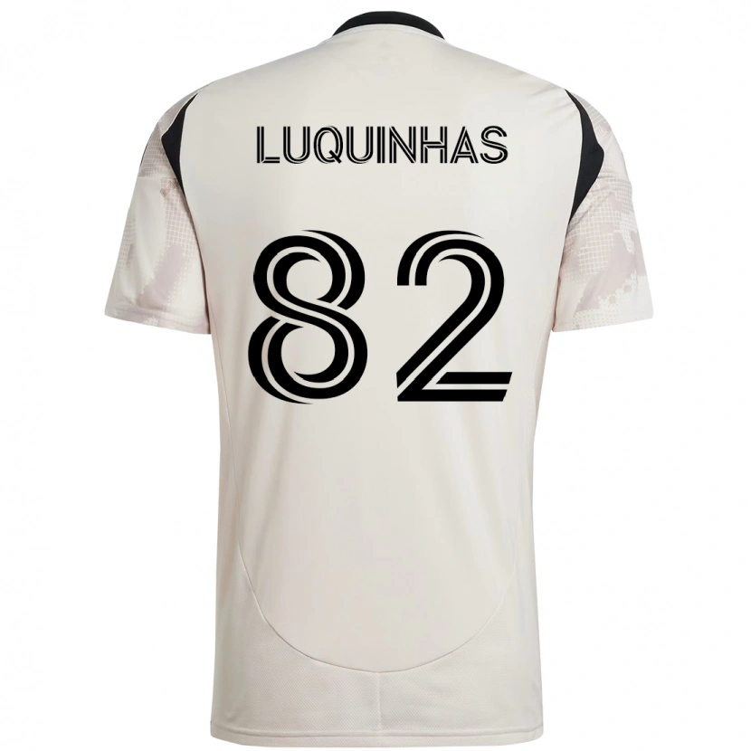Danxen Kinder Luquinhas #82 Beige Schwarz Auswärtstrikot Trikot 2025/26 T-Shirt