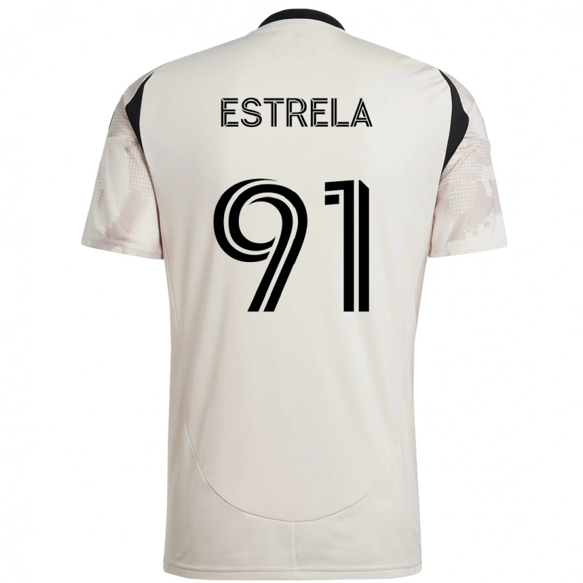 Danxen Kinder Bento Estrela #91 Beige Schwarz Auswärtstrikot Trikot 2025/26 T-Shirt