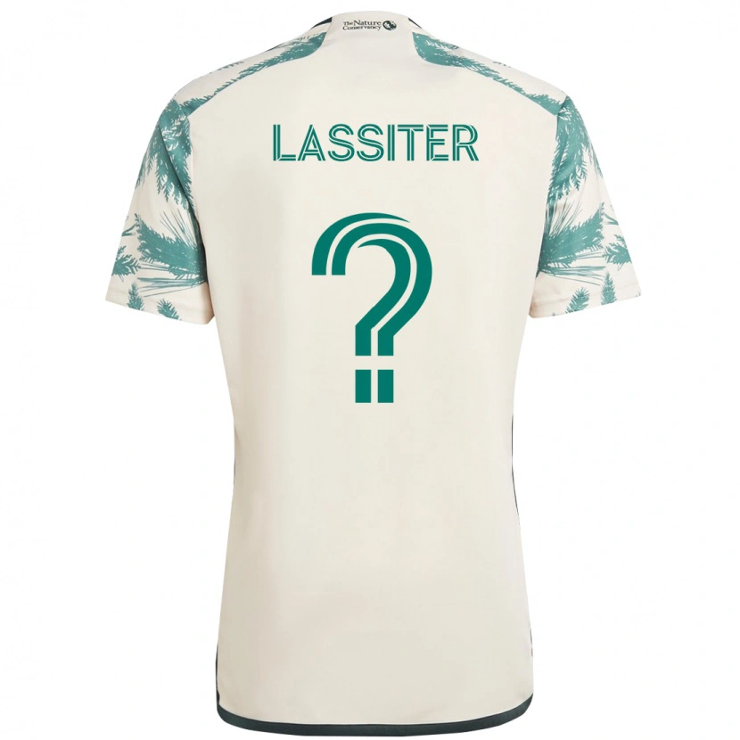 Danxen Kinder Ariel Lassiter #0 Beige Grün Auswärtstrikot Trikot 2025/26 T-Shirt