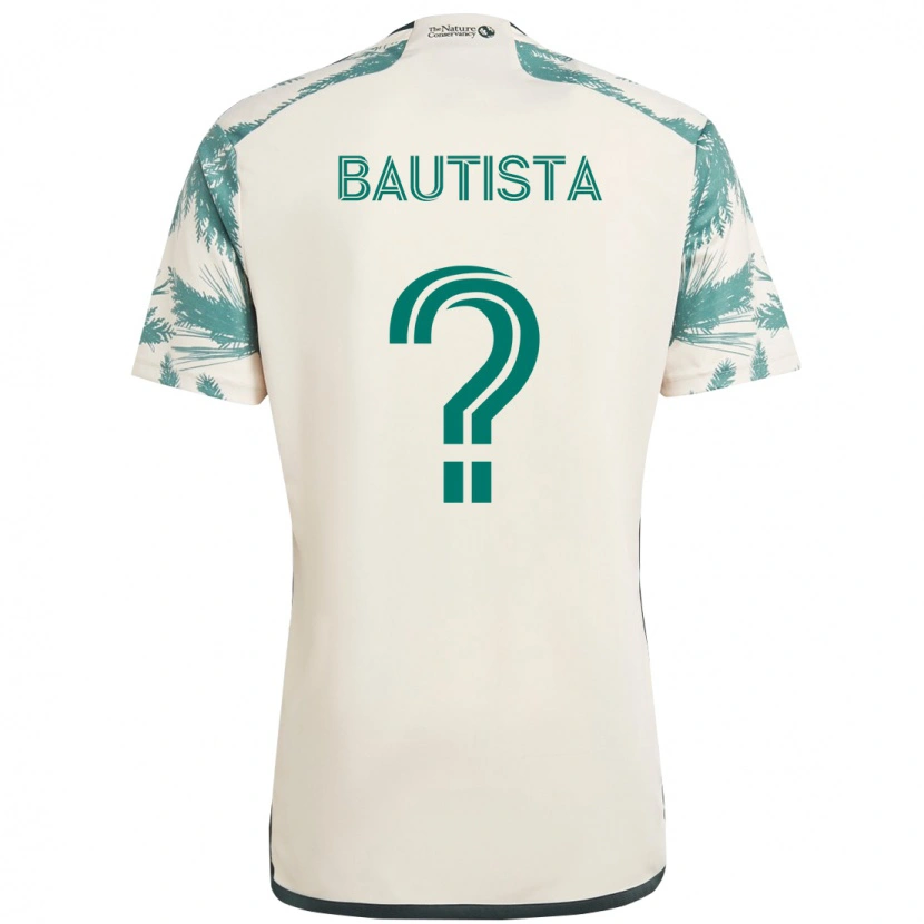 Danxen Kinder Ricardo Bautista #0 Beige Grün Auswärtstrikot Trikot 2025/26 T-Shirt