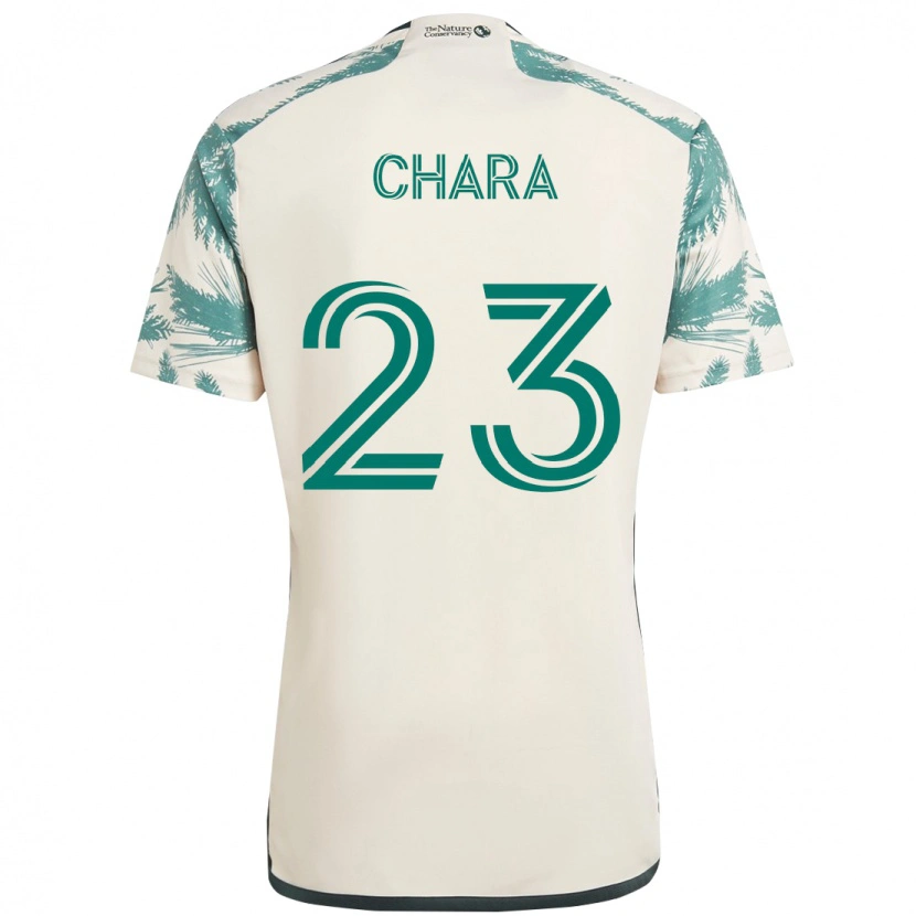Danxen Kinder Yimmi Chará #23 Beige Grün Auswärtstrikot Trikot 2025/26 T-Shirt