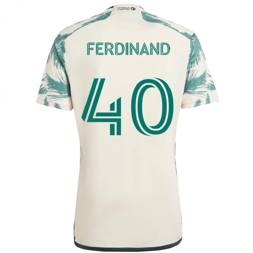 Danxen Kinder Keesean Ferdinand #40 Beige Grün Auswärtstrikot Trikot 2025/26 T-Shirt