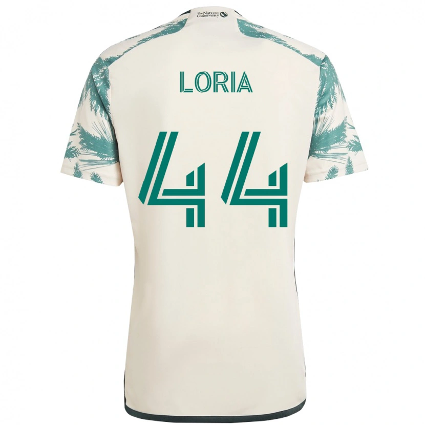 Danxen Kinder Marvin Loría #44 Beige Grün Auswärtstrikot Trikot 2025/26 T-Shirt