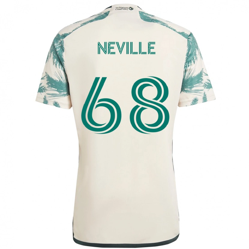 Danxen Kinder Harvey Neville #68 Beige Grün Auswärtstrikot Trikot 2025/26 T-Shirt