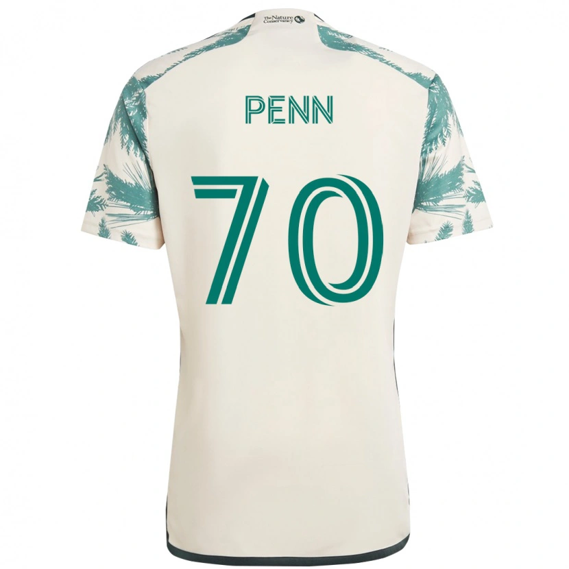 Danxen Kinder Josh Penn #70 Beige Grün Auswärtstrikot Trikot 2025/26 T-Shirt