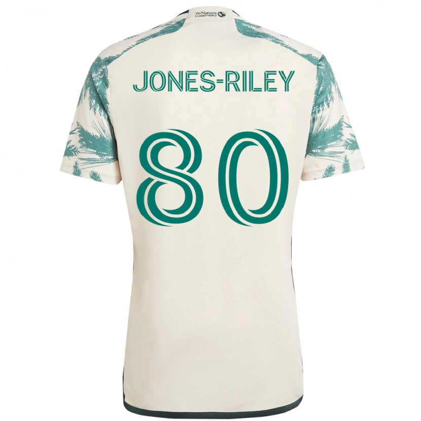 Danxen Kinder Jaden Jones-Riley #80 Beige Grün Auswärtstrikot Trikot 2025/26 T-Shirt