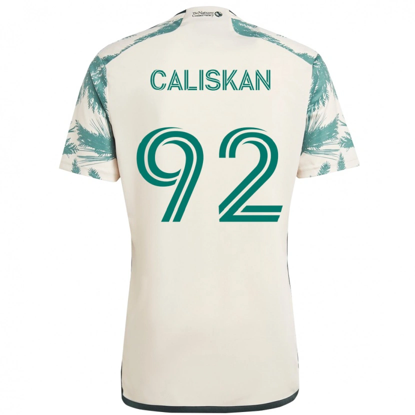 Danxen Kinder Noel Caliskan #92 Beige Grün Auswärtstrikot Trikot 2025/26 T-Shirt