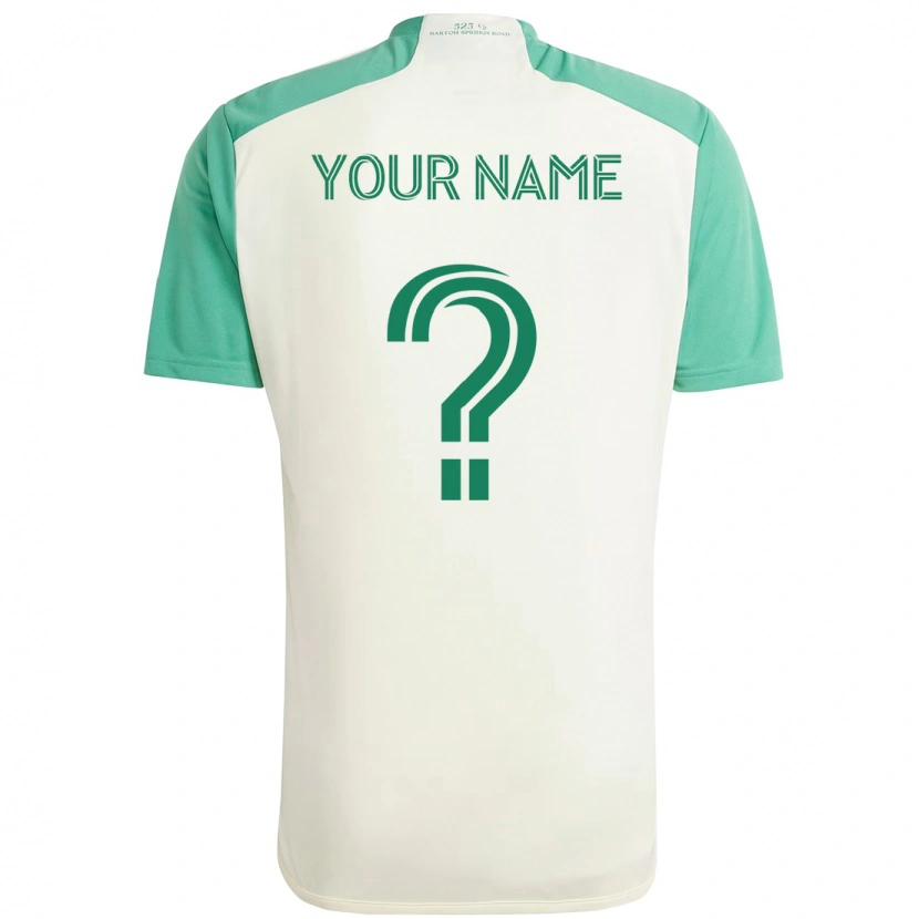 Danxen Kinder Ihren Namen #0 Weiß Grün Auswärtstrikot Trikot 2025/26 T-Shirt