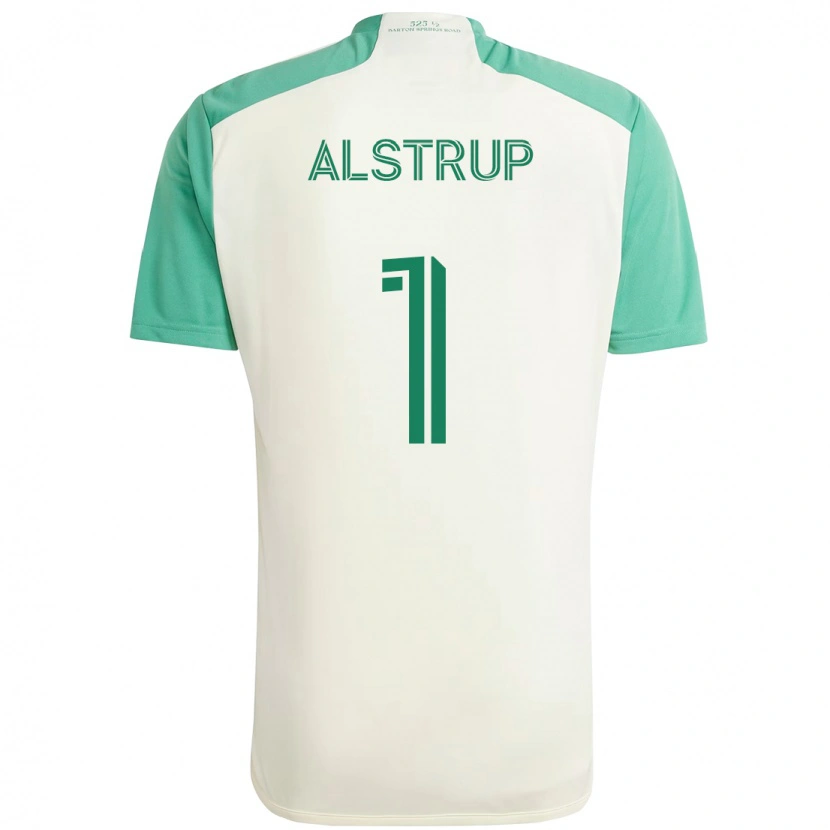 Danxen Kinder Marcus Alstrup #1 Weiß Grün Auswärtstrikot Trikot 2025/26 T-Shirt