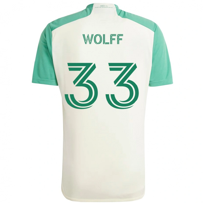 Danxen Kinder Owen Wolff #33 Weiß Grün Auswärtstrikot Trikot 2025/26 T-Shirt