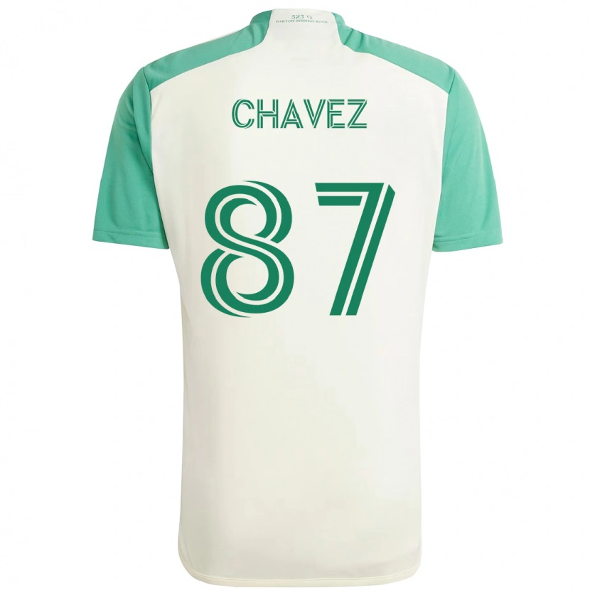 Danxen Kinder Alfonso Ocampo-Chávez #87 Weiß Grün Auswärtstrikot Trikot 2025/26 T-Shirt