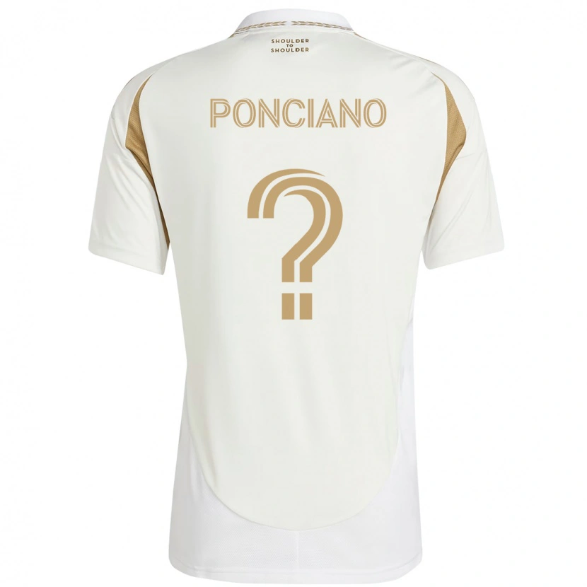 Danxen Kinder Emir Ponciano #0 Weiß Braun Auswärtstrikot Trikot 2025/26 T-Shirt
