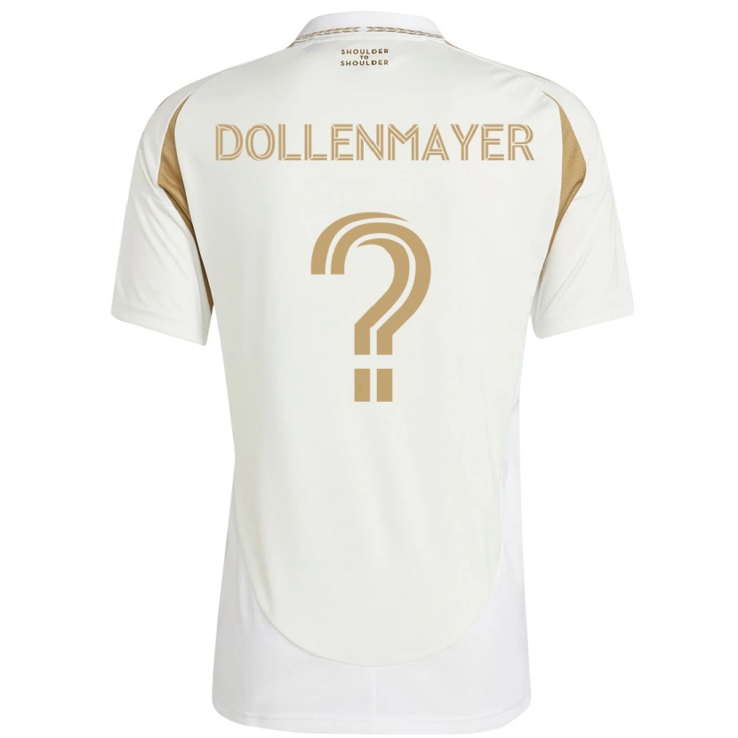 Danxen Kinder Noah Dollenmayer #0 Weiß Braun Auswärtstrikot Trikot 2025/26 T-Shirt