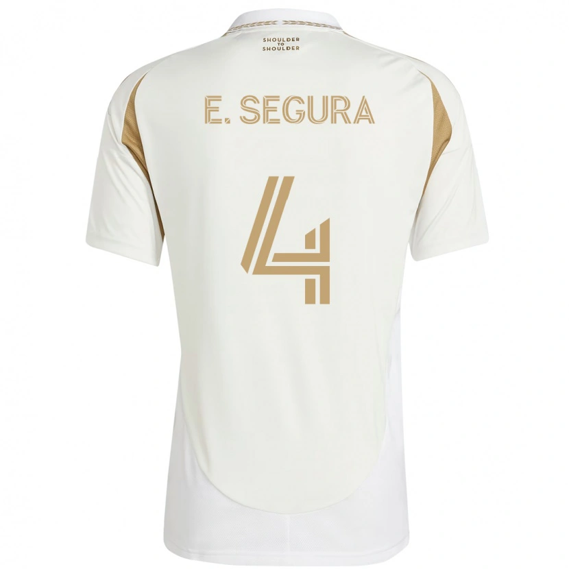 Danxen Kinder Eddie Segura #4 Weiß Braun Auswärtstrikot Trikot 2025/26 T-Shirt
