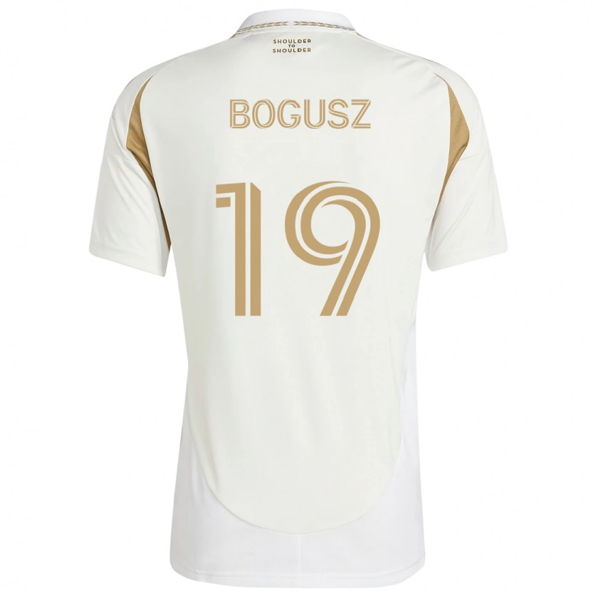 Danxen Kinder Mateusz Bogusz #19 Weiß Braun Auswärtstrikot Trikot 2025/26 T-Shirt