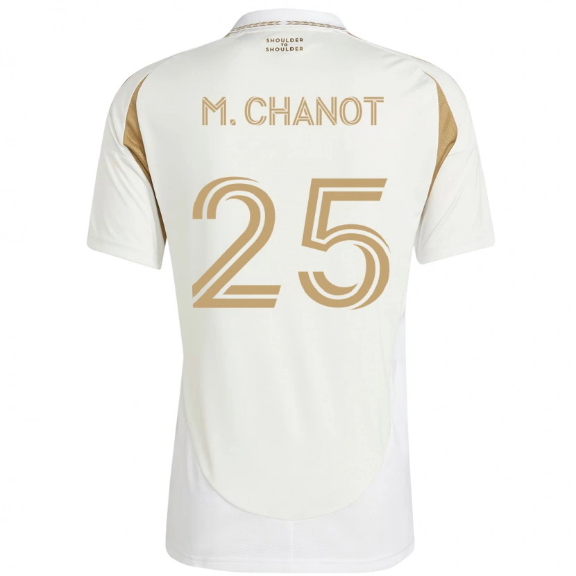 Danxen Kinder Maxime Chanot #25 Weiß Braun Auswärtstrikot Trikot 2025/26 T-Shirt