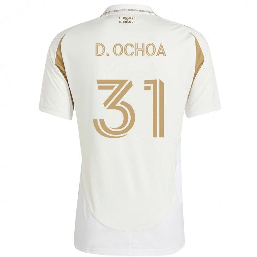 Danxen Kinder David Ochoa #31 Weiß Braun Auswärtstrikot Trikot 2025/26 T-Shirt