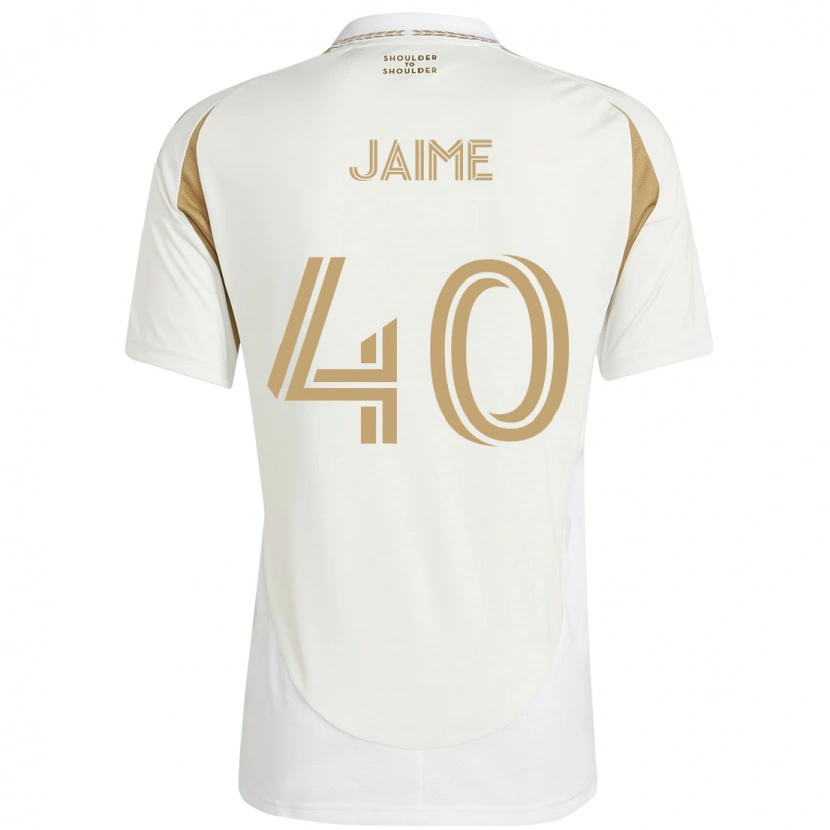 Danxen Kinder Christopher Jaime #40 Weiß Braun Auswärtstrikot Trikot 2025/26 T-Shirt