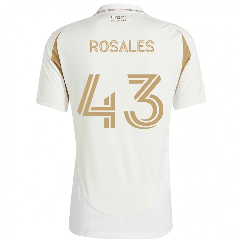 Danxen Kinder Diego Rosales #43 Weiß Braun Auswärtstrikot Trikot 2025/26 T-Shirt