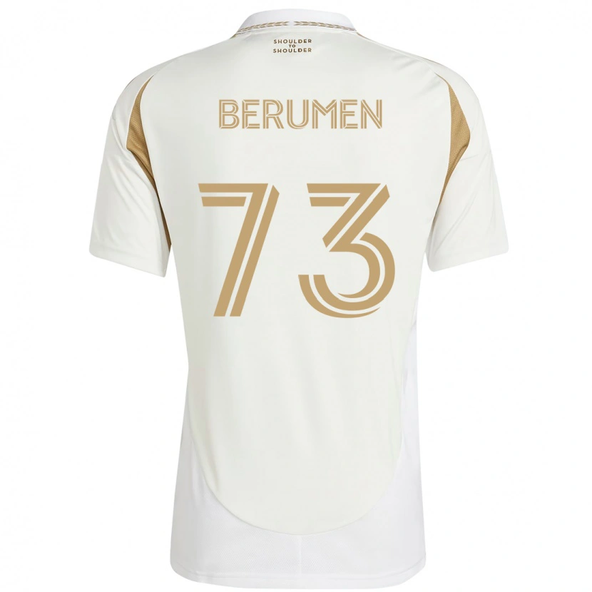 Danxen Kinder Eddy Berumen #73 Weiß Braun Auswärtstrikot Trikot 2025/26 T-Shirt