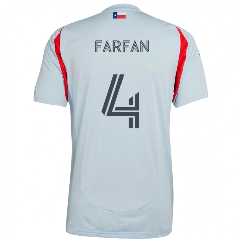 Danxen Kinder Marco Farfán #4 Hellblau Rot Auswärtstrikot Trikot 2025/26 T-Shirt