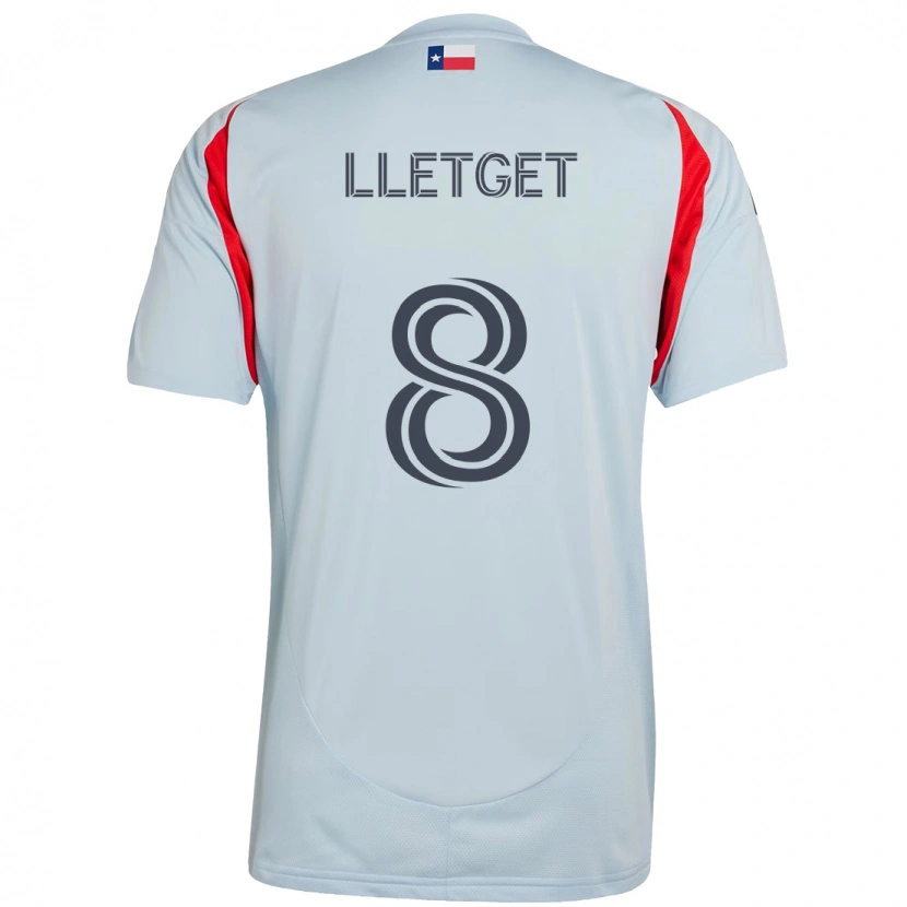 Danxen Kinder Sebastian Lletget #8 Hellblau Rot Auswärtstrikot Trikot 2025/26 T-Shirt