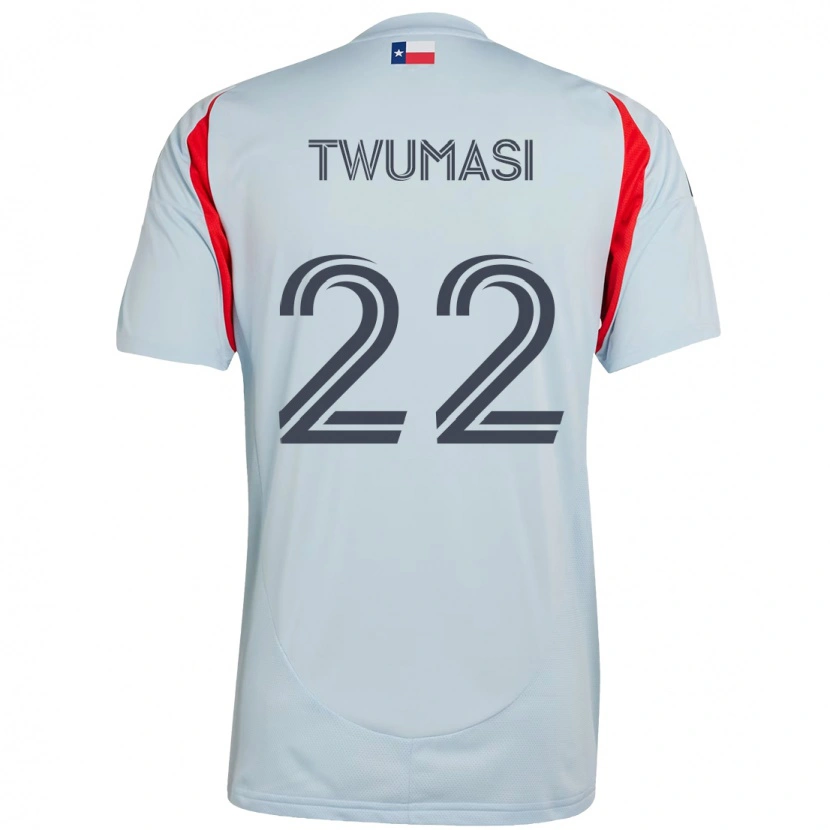 Danxen Kinder Ema Twumasi #22 Hellblau Rot Auswärtstrikot Trikot 2025/26 T-Shirt