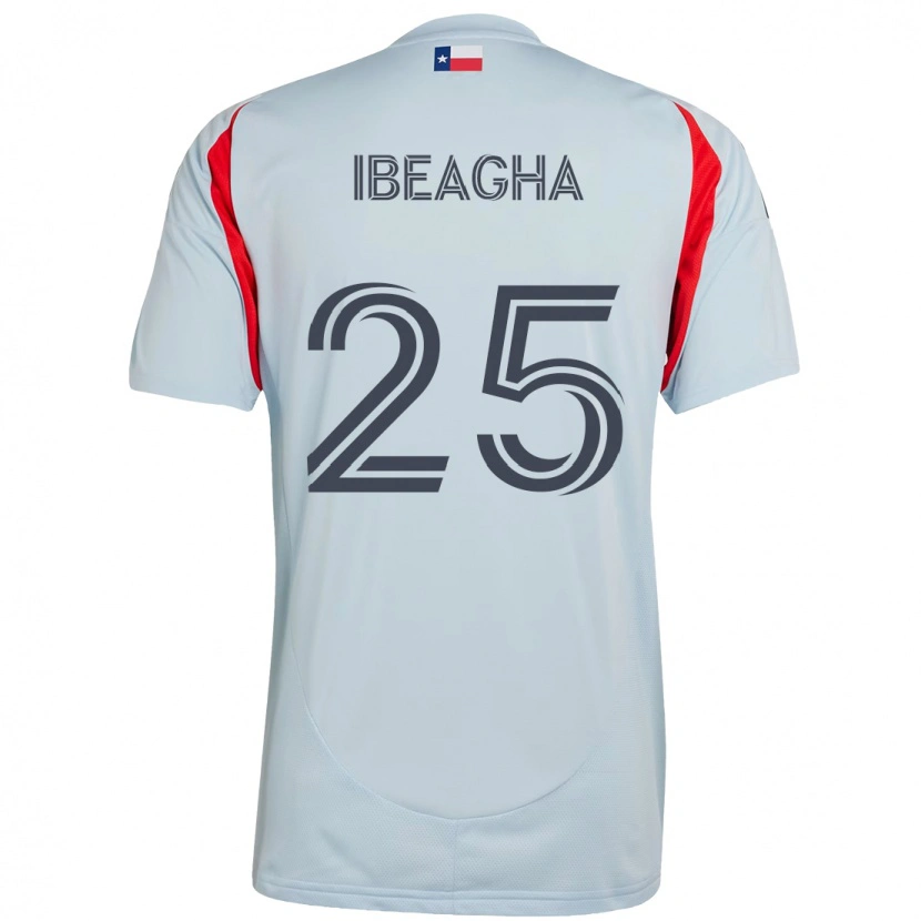 Danxen Kinder Sebastien Ibeagha #25 Hellblau Rot Auswärtstrikot Trikot 2025/26 T-Shirt