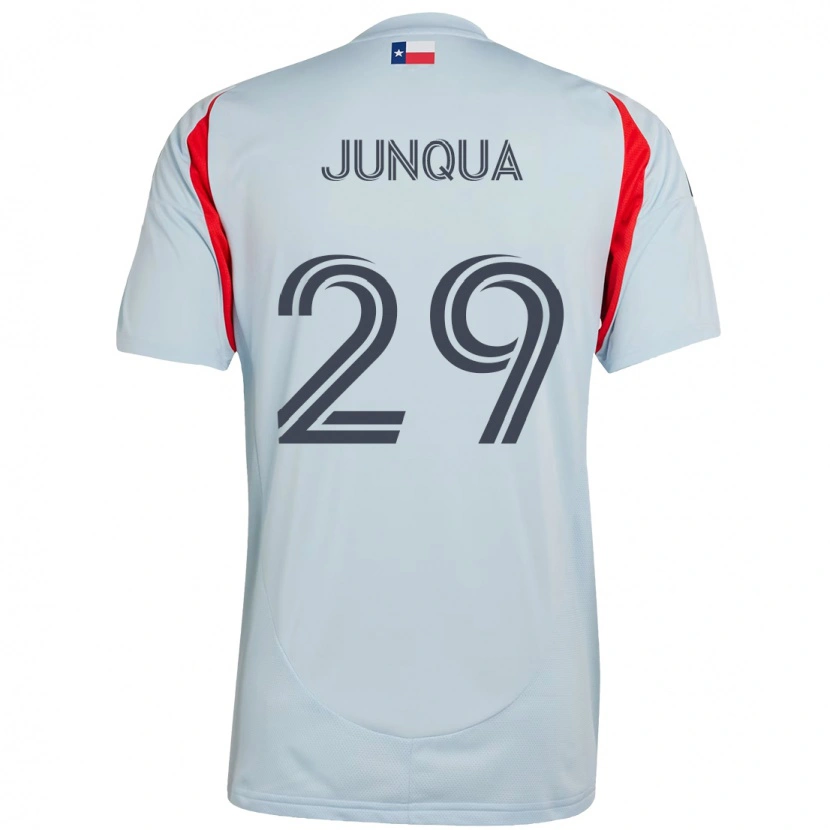 Danxen Kinder Sam Junqua #29 Hellblau Rot Auswärtstrikot Trikot 2025/26 T-Shirt