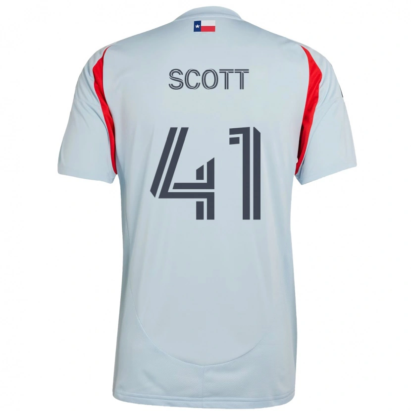 Danxen Kinder Tarik Scott #41 Hellblau Rot Auswärtstrikot Trikot 2025/26 T-Shirt