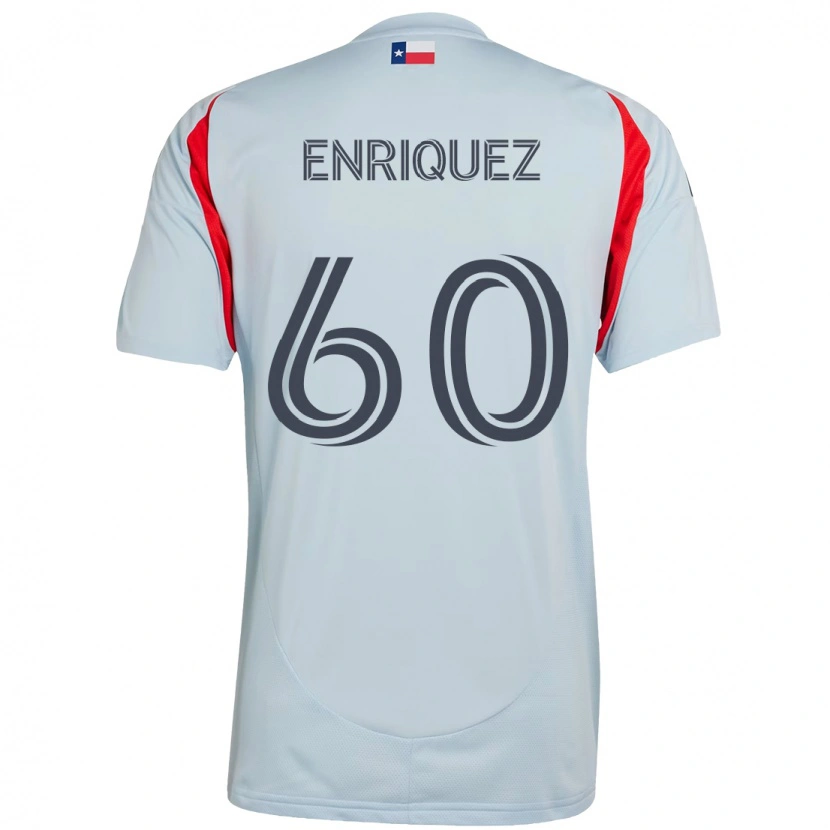 Danxen Kinder Fabian Enriquez #60 Hellblau Rot Auswärtstrikot Trikot 2025/26 T-Shirt