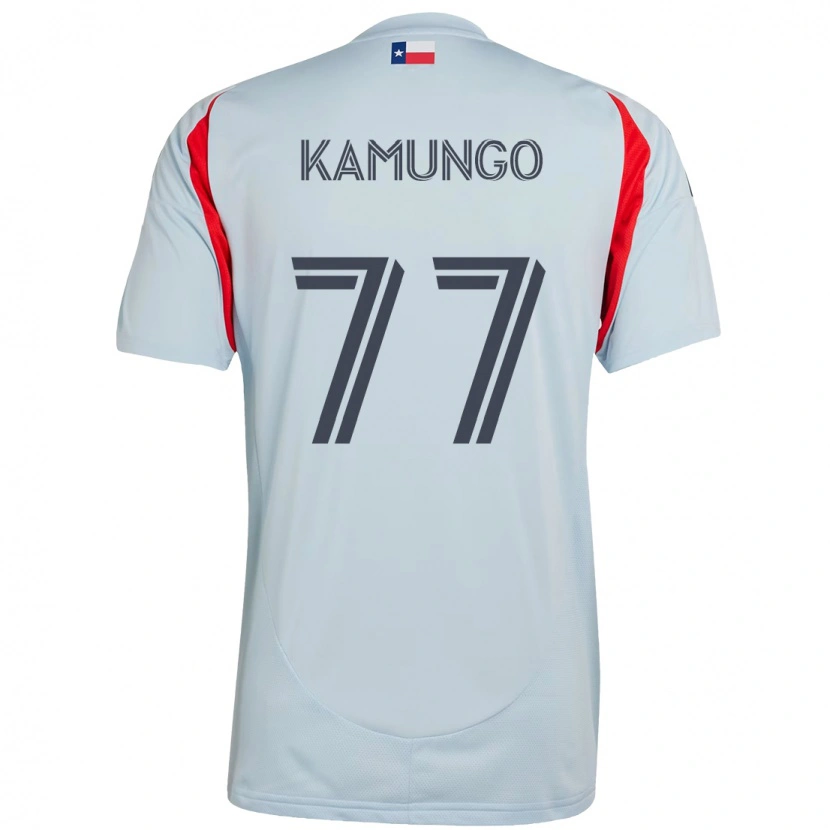Danxen Kinder Bernard Kamungo #77 Hellblau Rot Auswärtstrikot Trikot 2025/26 T-Shirt
