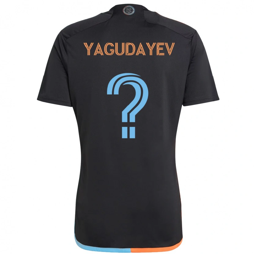 Danxen Kinder Alexander Yagudayev #0 Schwarz Blau Orange Auswärtstrikot Trikot 2025/26 T-Shirt