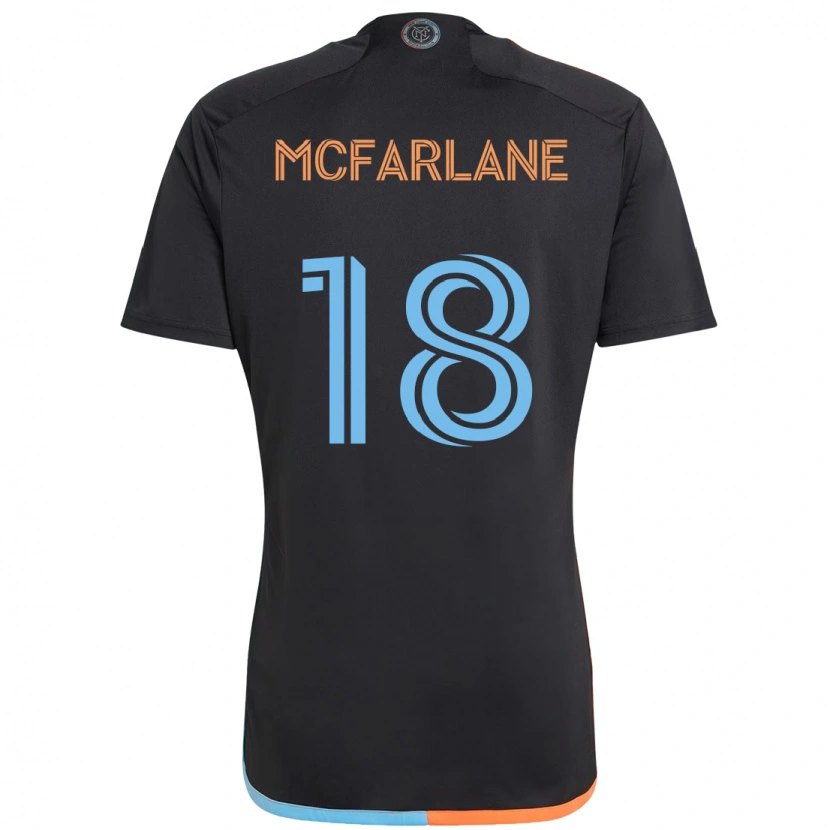 Danxen Kinder Christian Mcfarlane #18 Schwarz Blau Orange Auswärtstrikot Trikot 2025/26 T-Shirt