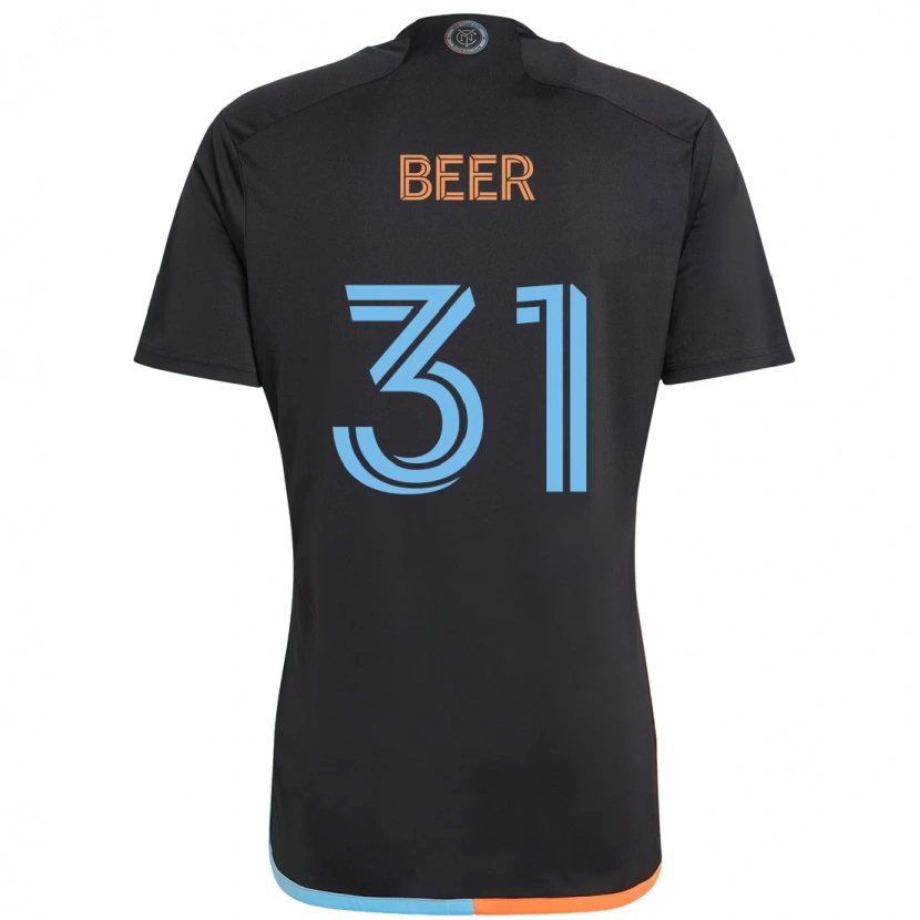 Danxen Kinder Jack Beer #31 Schwarz Blau Orange Auswärtstrikot Trikot 2025/26 T-Shirt