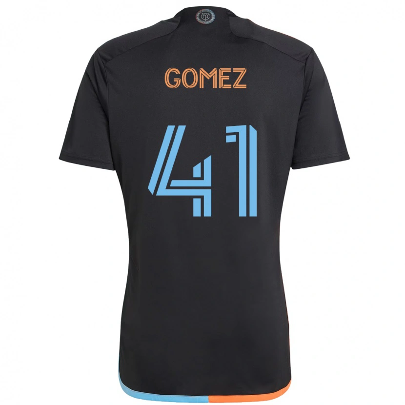 Danxen Kinder Julián Gómez #41 Schwarz Blau Orange Auswärtstrikot Trikot 2025/26 T-Shirt