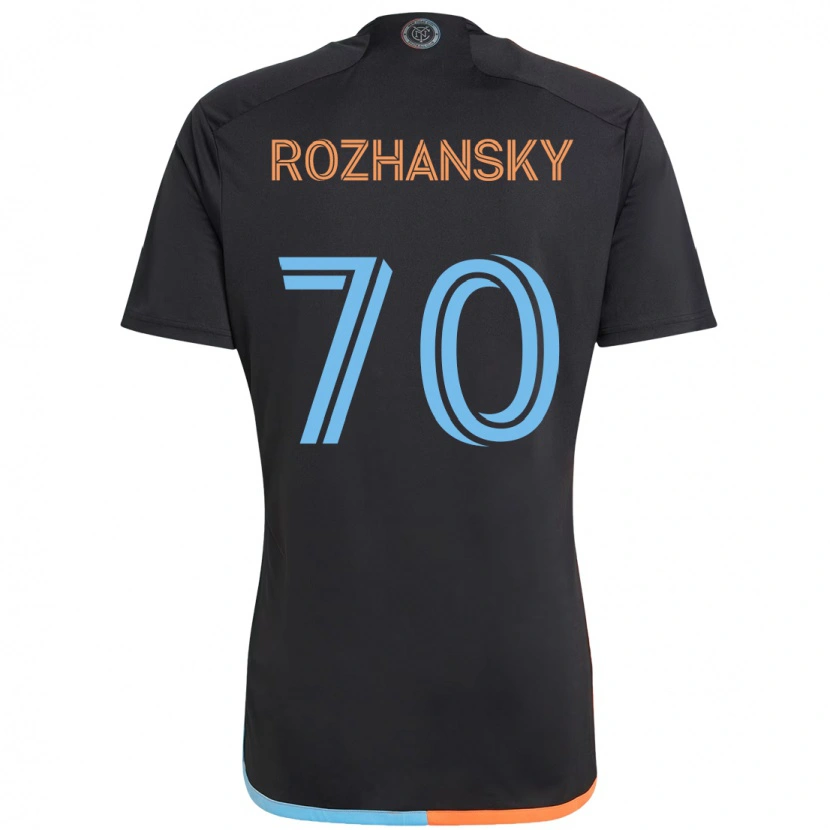 Danxen Kinder Jake Rozhansky #70 Schwarz Blau Orange Auswärtstrikot Trikot 2025/26 T-Shirt
