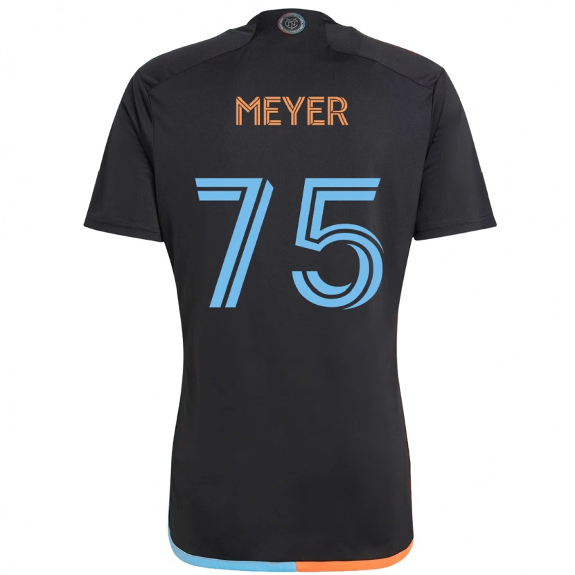 Danxen Kinder Will Meyer #75 Schwarz Blau Orange Auswärtstrikot Trikot 2025/26 T-Shirt