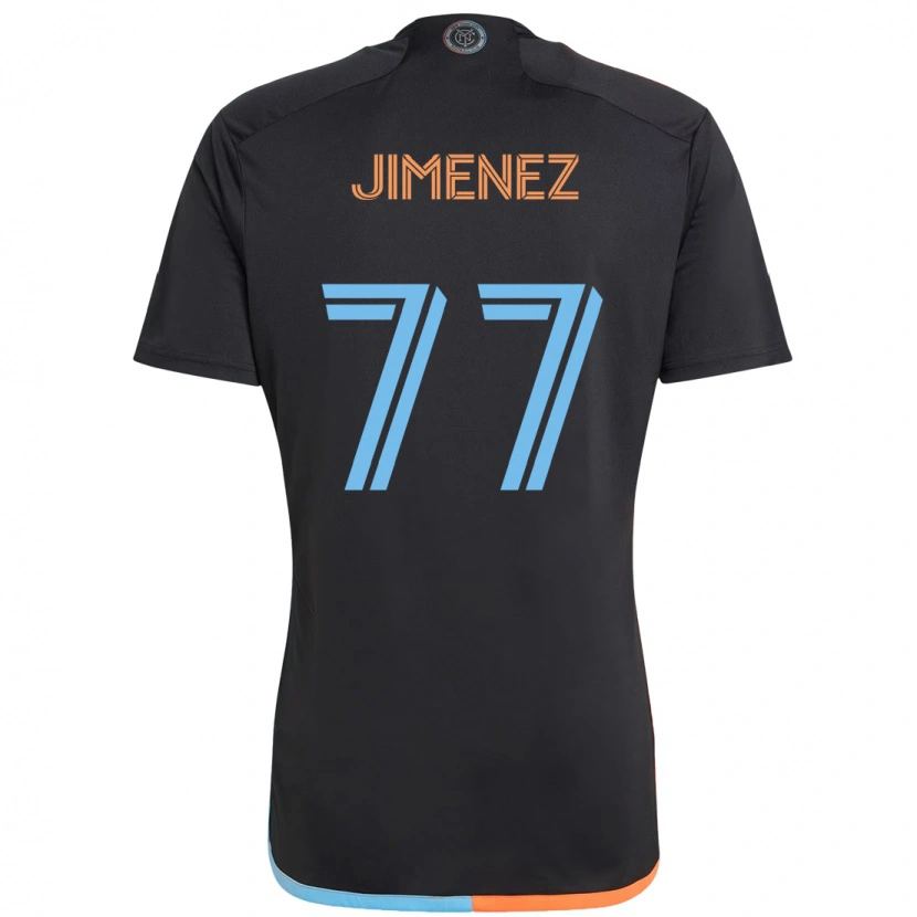 Danxen Kinder Jonathan Jiménez #77 Schwarz Blau Orange Auswärtstrikot Trikot 2025/26 T-Shirt