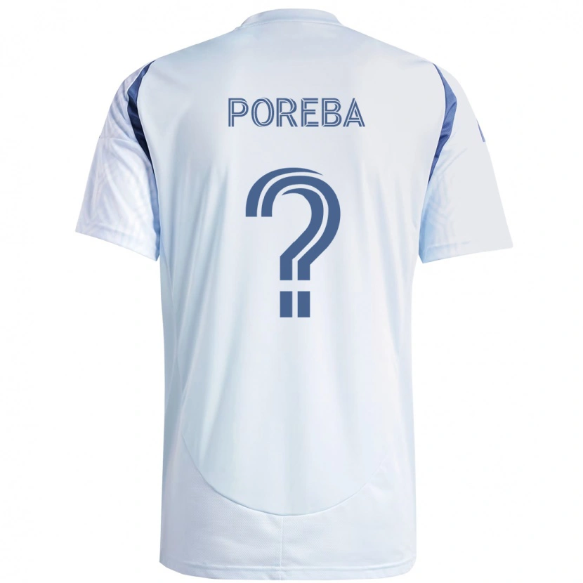 Danxen Kinder David Poreba #0 Hellhimmelblau Blau Auswärtstrikot Trikot 2025/26 T-Shirt