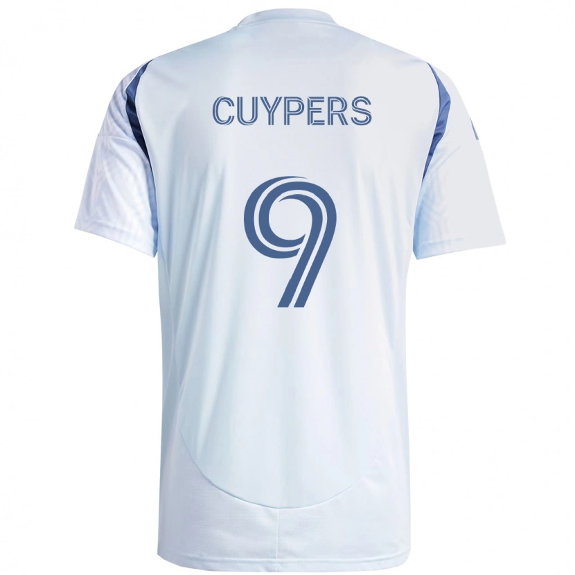 Danxen Kinder Hugo Cuypers #9 Hellhimmelblau Blau Auswärtstrikot Trikot 2025/26 T-Shirt